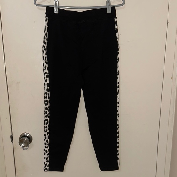 Stylish Black Joggers with Animal Print Sides - Picture 3 of 3